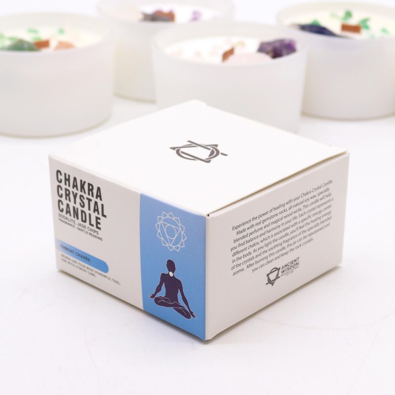 Chakra-Kristallkerze – Hals-Chakra