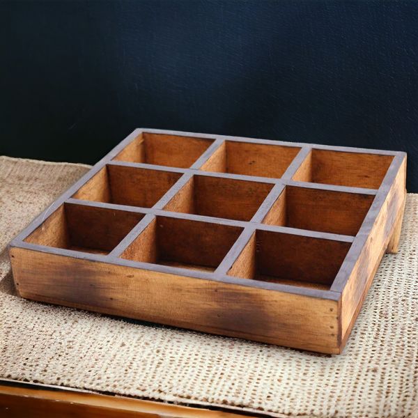 Präsentationstablett – 9 (3 x 3) Fächer