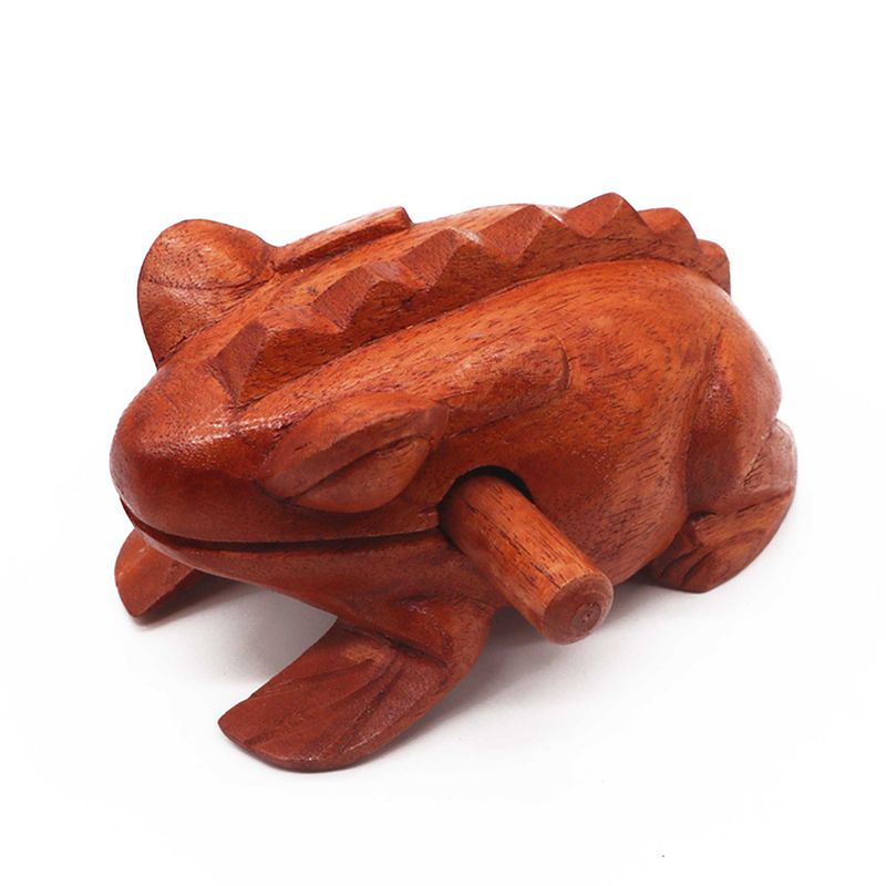 Großer krächzender Frosch aus Holz