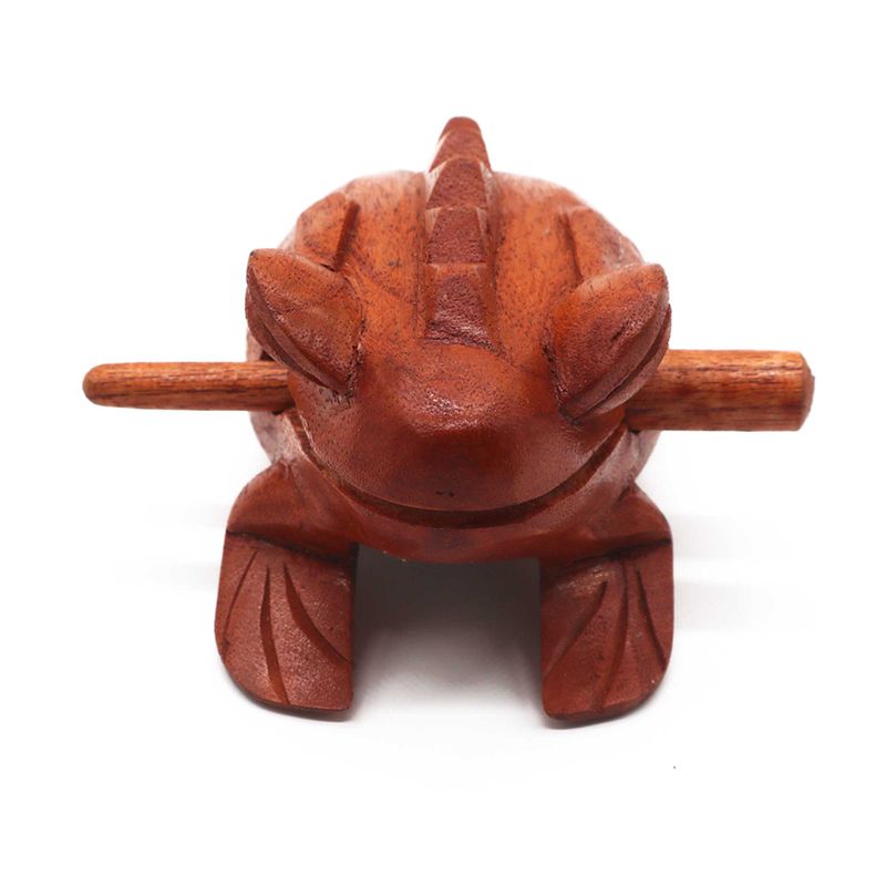 Großer krächzender Frosch aus Holz