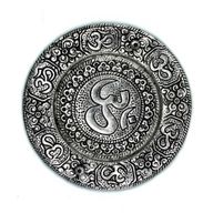 Polierter Aluminium-Räucherstäbchenhalter-Om, rund, 11 cm