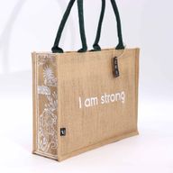 Hop Hare Große Tasche aus Jute- I am Strong