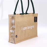 Hop Hare Große Tasche aus Jute- I am Bright