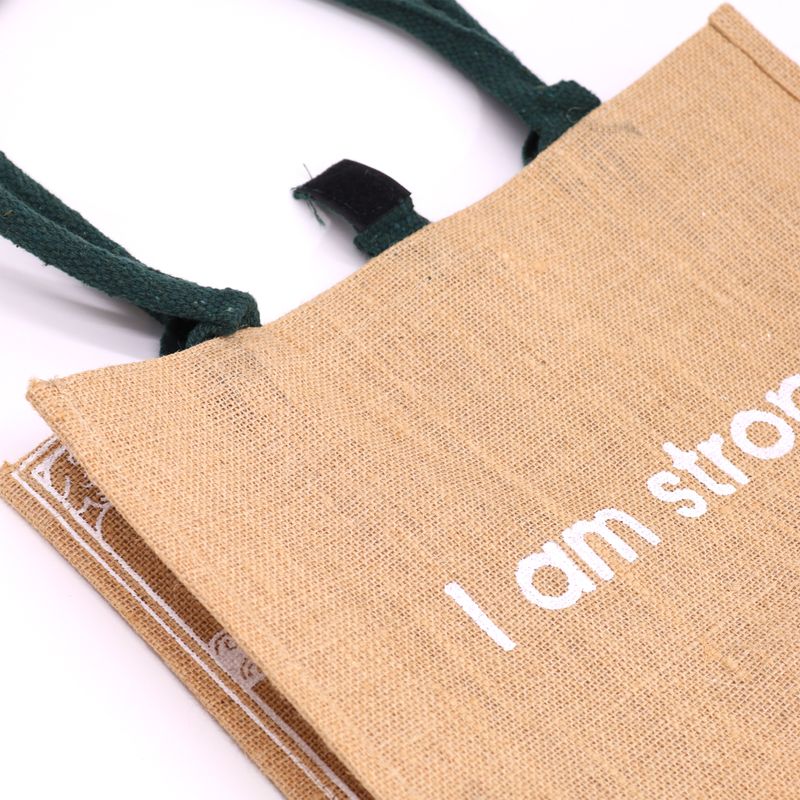 Hop Hare Große Tasche aus Jute- I am Bright