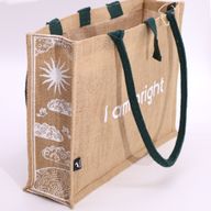 Hop Hare Große Tasche aus Jute- I am Bright