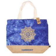 Natürliche Tasche - Blau- Mandala - Harmonie