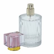 Zartes Rosa  - 50 ml runde gerippte Flasche, Spray und Verschluss