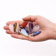 Edelstein-Engelsflügel-Anhänger (12 sortiert) 28x15mm