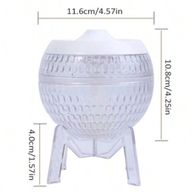 Luftbefeuchter „Mondo Planet“ aus Klarglas – USB – mit Farbwechsel (Downlight)