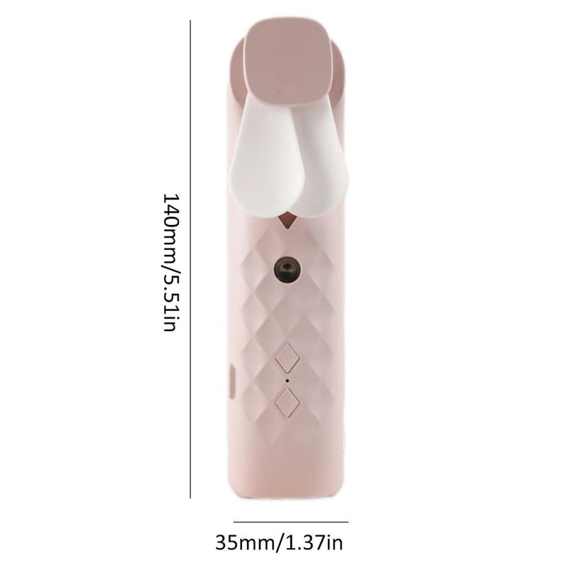 Rosa Nano Nebel Gesichtsventilator und Spray – über USB wiederaufladbar