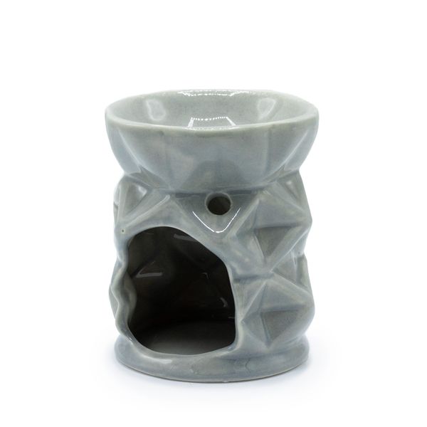 Geometrische Duftlampe- Grau