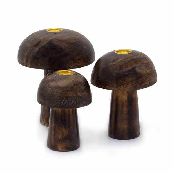 Set mit 3 Räucherkegelpilzen (10 cm, 9 cm, 8 cm)