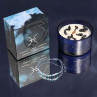 Sternzeichen-Kristallkerze mit Edelsteinarmband - Starter