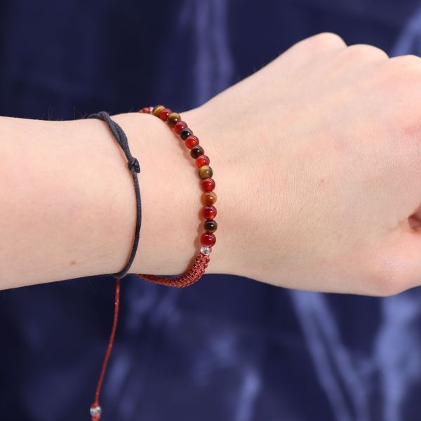Sternzeichen-Kristallkerze mit Edelsteinarmband - Löwe