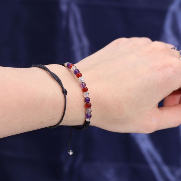 Sternzeichen-Kristallkerze mit Edelsteinarmband- Jungfrau