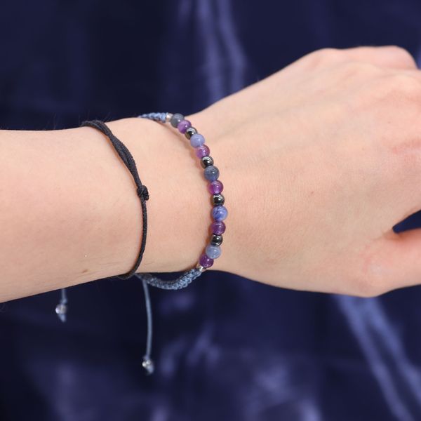 Sternzeichen-Kristallkerze mit Edelsteinarmband- Schütze