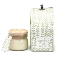 Kleine Glaskerze in Geschenkverpackung- White Fig