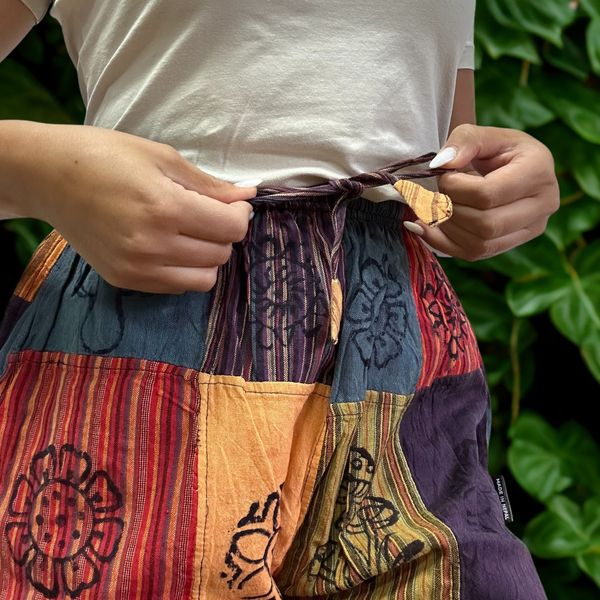 Pilz-Hose mit Blockdruck-Designs - Nomad Sari