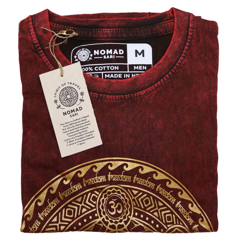 Stone Washed T-Shirt – Chakra – Kastanienbraun-M