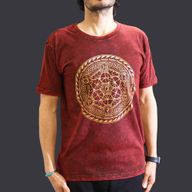 Stone Washed T-Shirt – Chakra – Kastanienbraun-M