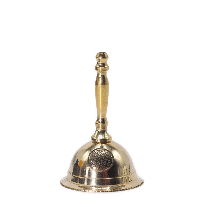 Kleine Altar-Messingglocke - Blume des Lebens