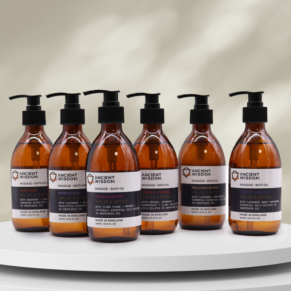 Massage- und Badeöle mit Pumpe
