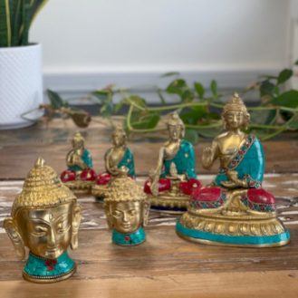 Messing-Buddhafiguren
