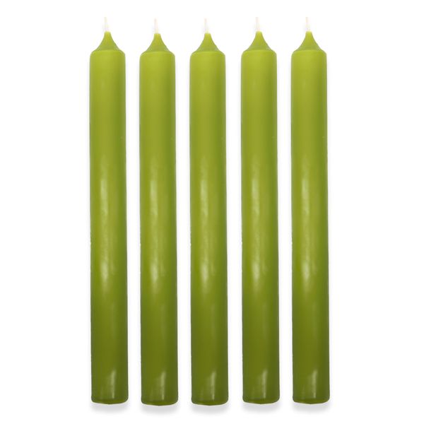 Olivfarbene Tafelkerzen