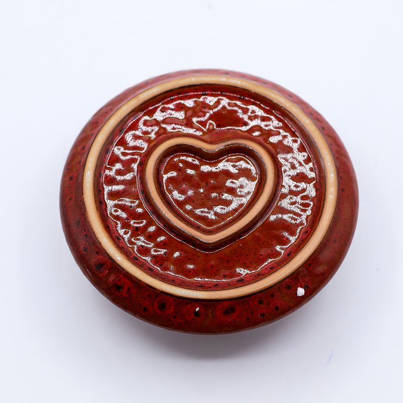 Palo Santo Stäbchen & Räucherhalter- Mandala - Rot, mit Herz- Glanz