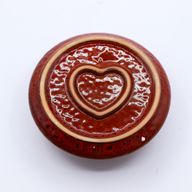 Palo Santo Stäbchen & Räucherhalter- Mandala - Rot, mit Herz- Glanz