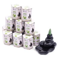Packung mit 10 Masala Rückfluss Räucherkegel - Jasmin