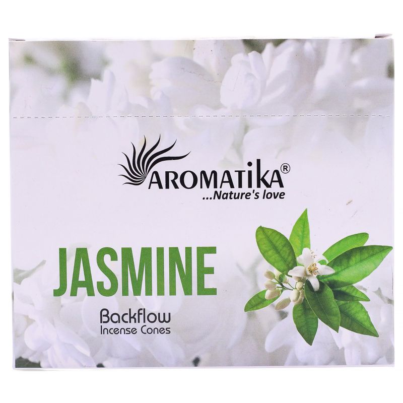 Packung mit 10 Masala Rückfluss Räucherkegel - Jasmin