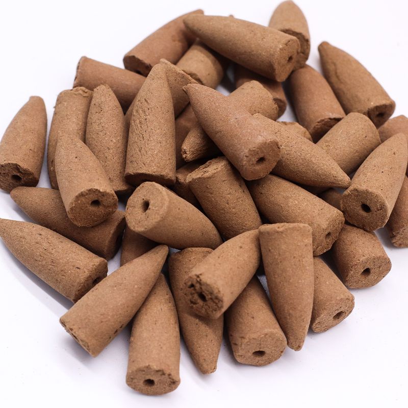 Packung mit 10 Masala Rückfluss Räucherkegel - Jasmin