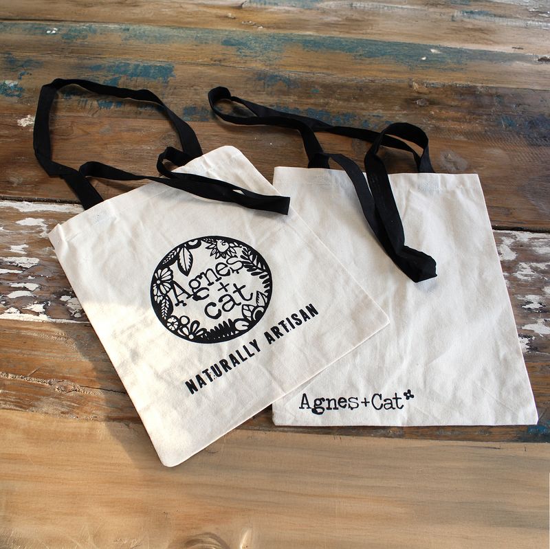 Agnes and Cat Baumwolltasche 6oz - 35x30 cm - Naturally Artisan