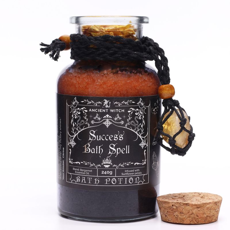 Ancient Witch Badezaubertrank & Citrin-Kristall-Amulett – Erfolg