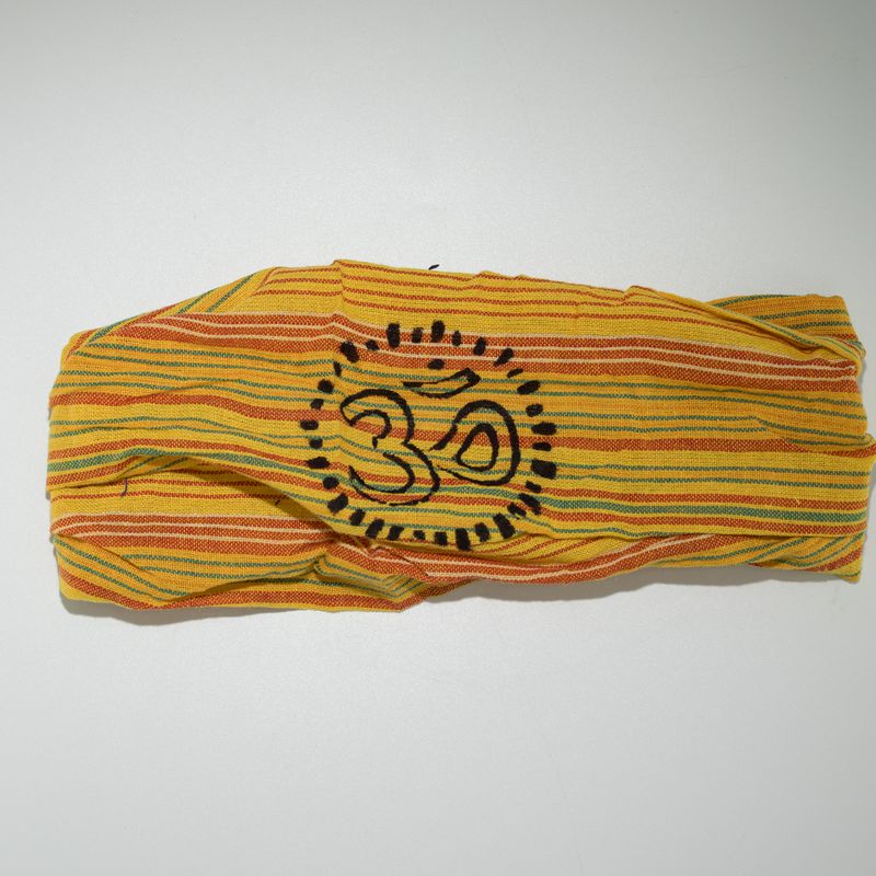 Nomad Sari - Hippie-Stirnband – Blockdruck, verschiedene Designs – (56 x 25 cm), Einheitsgröße