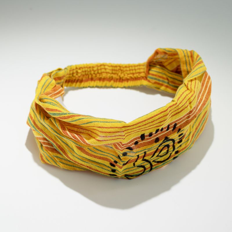 Nomad Sari - Hippie-Stirnband – Blockdruck, verschiedene Designs – (56 x 25 cm), Einheitsgröße