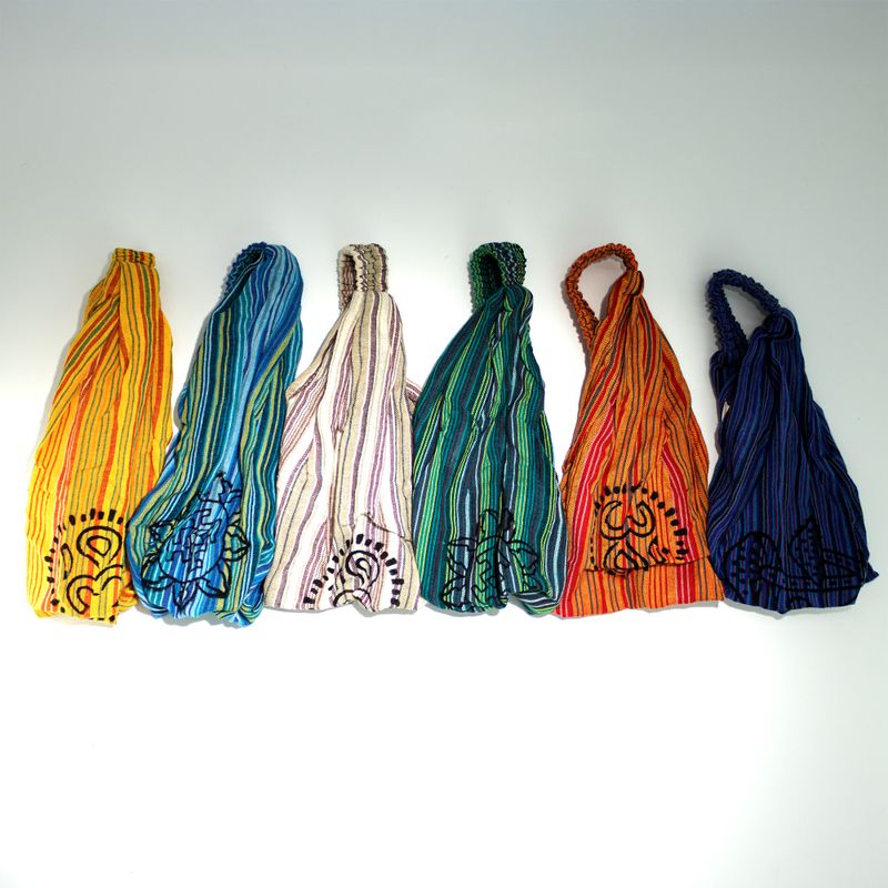 Nomad Sari - Hippie-Stirnband – Blockdruck, verschiedene Designs – (56 x 25 cm), Einheitsgröße