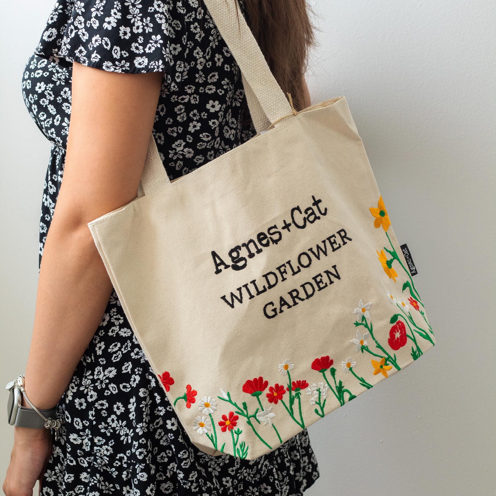 Agnes + Cat - Bestickte Baumwolltaschen