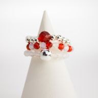 Nymph Edelsteinring-Set - Blutmond