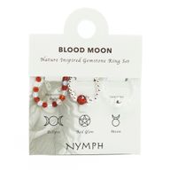 Nymph Edelsteinring-Set - Blutmond