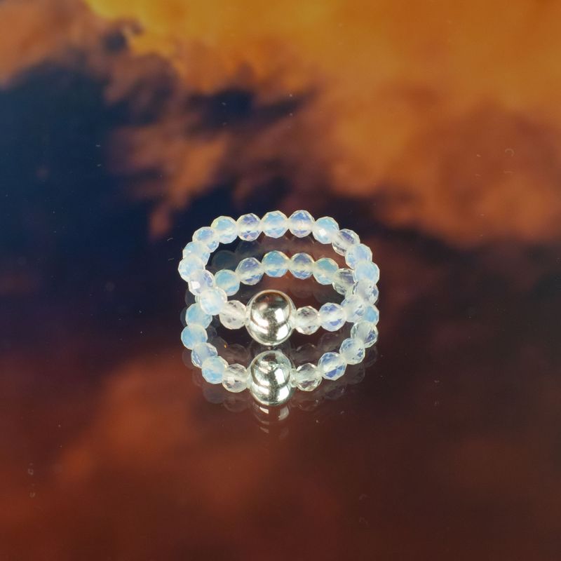 Nymph Edelsteinring-Set - Blutmond