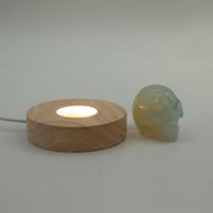 8 cm runder Holz-USB-LED-Ständer – Kalt/Warm/Tageslicht