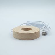 8 cm runder Holz-USB-LED-Ständer – Kalt/Warm/Tageslicht
