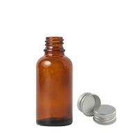 30 ml bernsteinfarbene Glas-Dropperflasche mit Aluminiumkappe