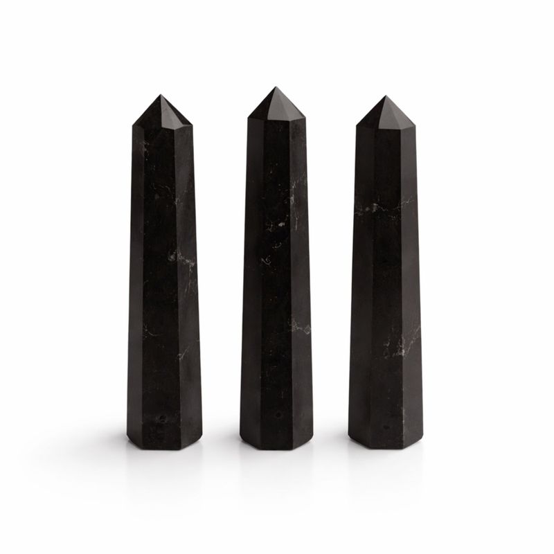 Edelstein Sechsflächige Obeliskspitzen ca. 11 cm – Schwarzer Turmalin