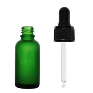 10ml opake grüne Glas-Dropperflasche mit schwarzer Pipette