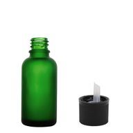 50 ml milchglasgrünes Glas-Tropffläschchen mit kindersicherem Tropfverschluss