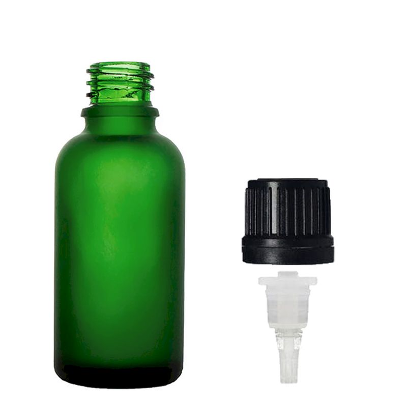 50 ml mattgrünes Glas-Tropfflasche mit Pipettendeckel