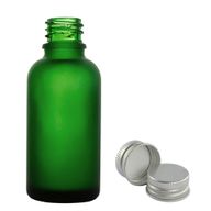 100 ml mattgrüne Glas-Dropper-Flasche mit Aluminiumkappe